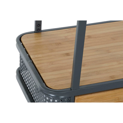 Regal DKD Home Decor Kristall Metall Holz Braun Dunkelgrau 2 Regale (80 x 40 x 121 cm)