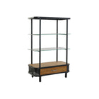 Regal DKD Home Decor Kristall Metall Holz Braun Dunkelgrau 2 Regale (80 x 40 x 121 cm)
