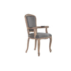 Stuhl DKD Home Decor Holz Polyester Dunkelgrau (57 x 57 x 94 cm)