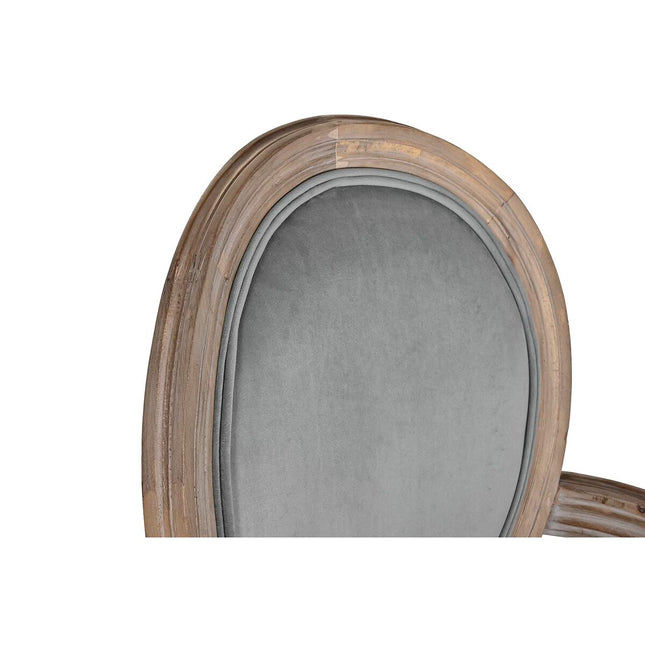 Stuhl DKD Home Decor Grau Holz Polyester (55 x 46 x 95 cm)