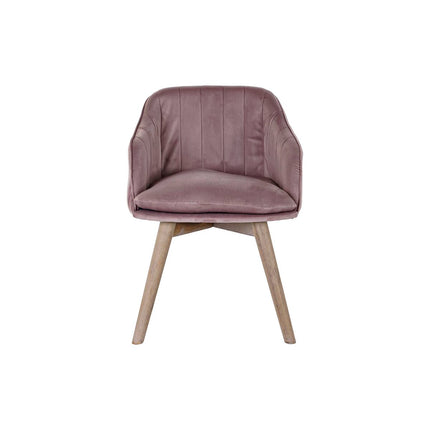 Stuhl DKD Home Decor Rosa Kautschukholz (56 x 55 x 74 cm)