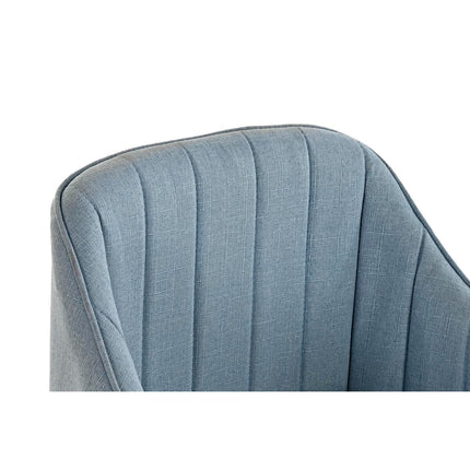 Stuhl DKD Home Decor Blau Kautschukholz (56 x 55 x 74 cm)