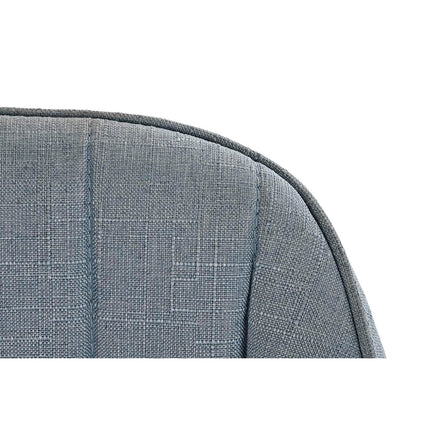 Stuhl DKD Home Decor Blau Kautschukholz (56 x 55 x 74 cm)