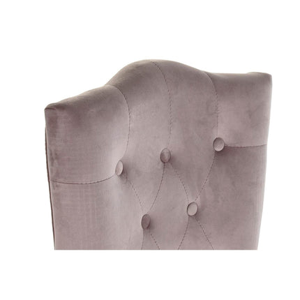 Stuhl DKD Home Decor Rosa Leinen Kautschukholz (51 x 47.5 x 101 cm)
