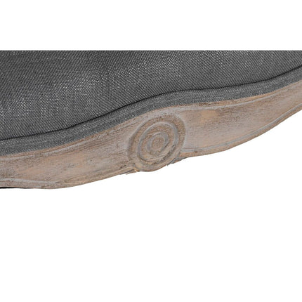 Sofa DKD Home Decor Polyester Kautschukholz Dunkelgrau (107 x 61 x 71 cm)