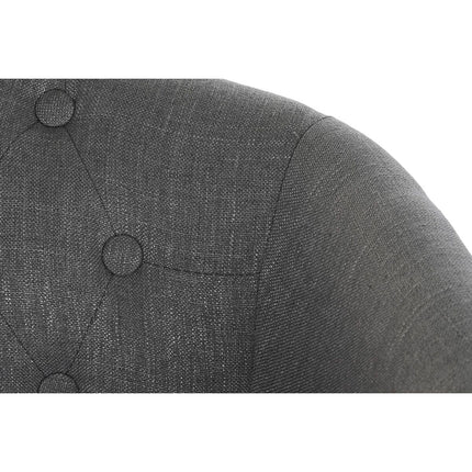 Sofa DKD Home Decor Polyester Kautschukholz Dunkelgrau (107 x 61 x 71 cm)