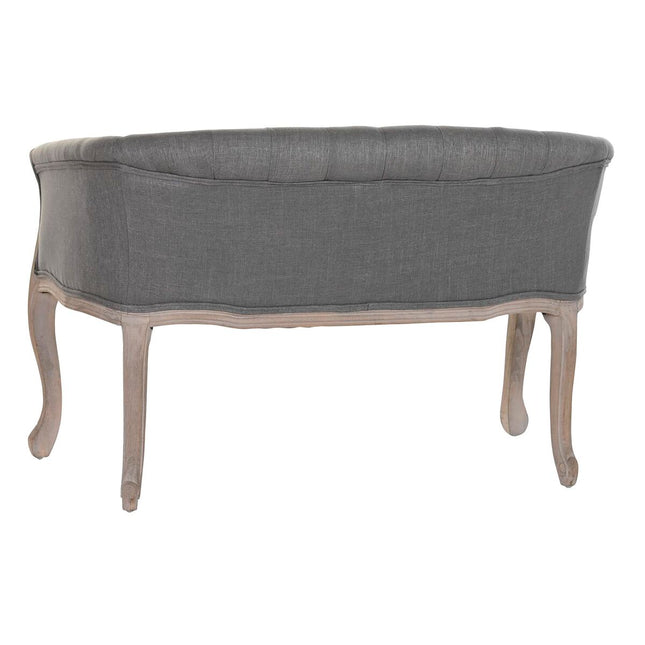 Sofa DKD Home Decor Polyester Kautschukholz Dunkelgrau (107 x 61 x 71 cm)