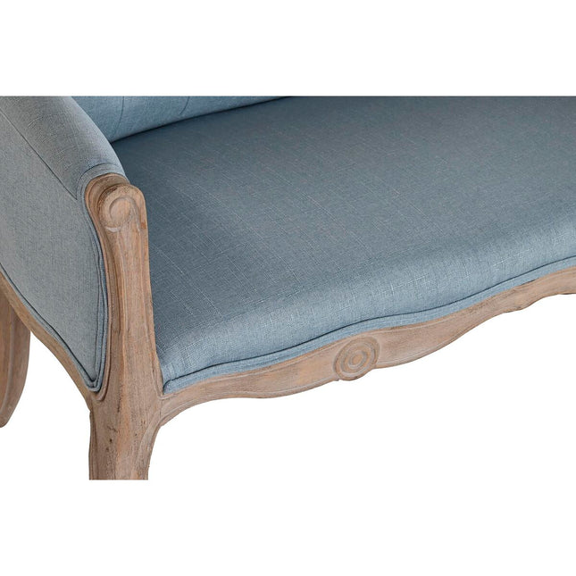 Sofa DKD Home Decor Blau Polyester Kautschukholz (107 x 61 x 71 cm)