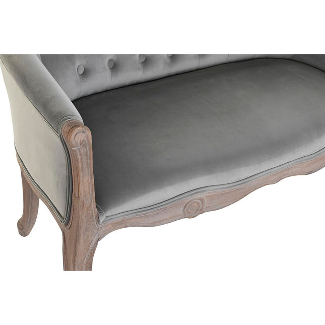 Sofa DKD Home Decor 107 x 60 x 69 cm Grau Samt Kautschukholz