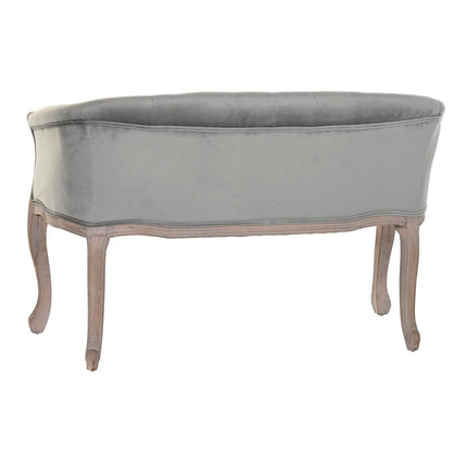 Sofa DKD Home Decor 107 x 60 x 69 cm Grau Samt Kautschukholz