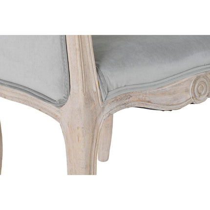 Sessel DKD Home Decor Grau Holz Polyester (58 x 56 x 69 cm)