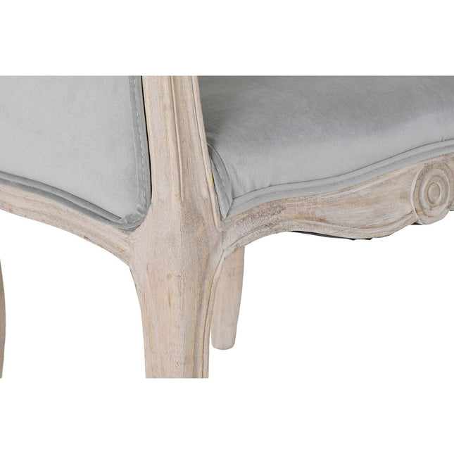 Sessel DKD Home Decor Grau Holz Polyester (58 x 56 x 69 cm)
