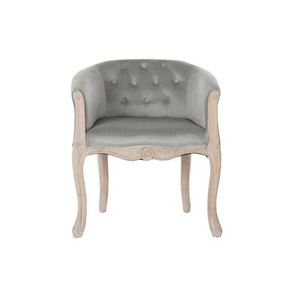 Sessel DKD Home Decor Grau Holz Polyester (58 x 56 x 69 cm)
