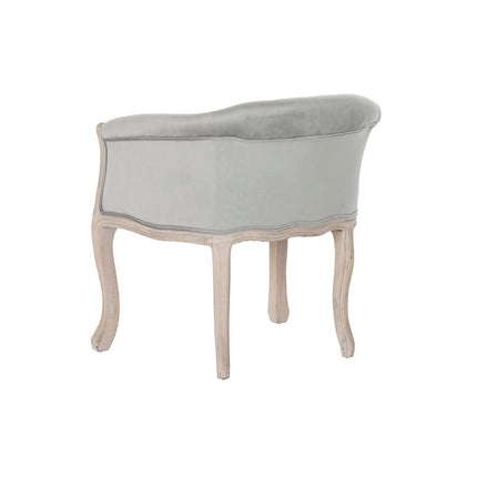 Sessel DKD Home Decor Grau Holz Polyester (58 x 56 x 69 cm)