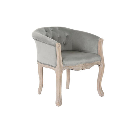 Sessel DKD Home Decor Grau Holz Polyester (58 x 56 x 69 cm)