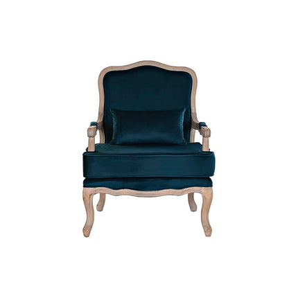 Sessel DKD Home Decor Holz Braun türkis Polyester (70 x 66 x 95,5 cm)