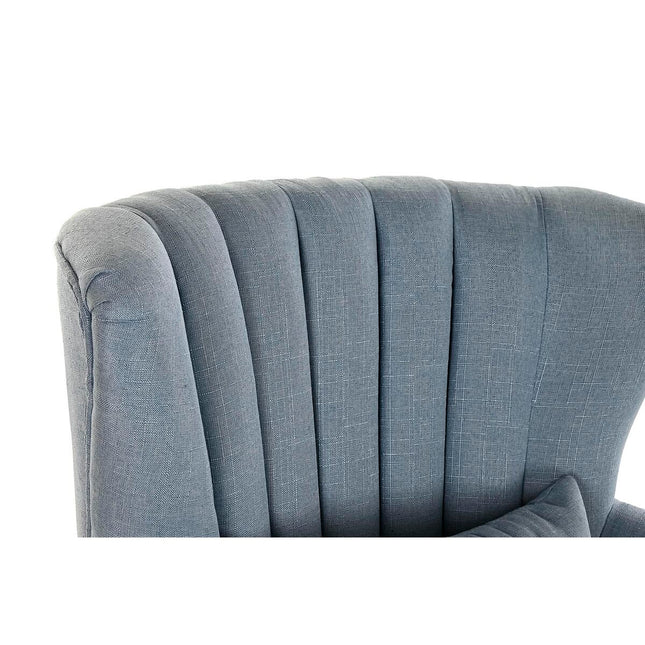 Sessel DKD Home Decor Kautschukholz Himmelsblau (74 x 75 x 87 cm)