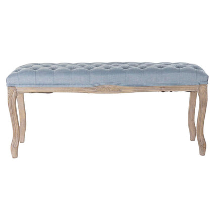 Barhocker DKD Home Decor   Blau Polyester Kautschukholz Hellbraun (110 x 37 x 48 cm)