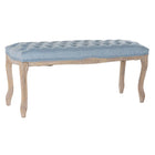 Barhocker DKD Home Decor   Blau Polyester Kautschukholz Hellbraun (110 x 37 x 48 cm)