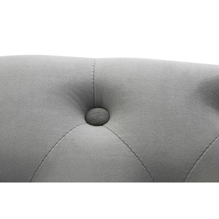 Barhocker DKD Home Decor   natürlich Grau Polyester Samt Kautschukholz (65 x 46 x 60,5 cm)