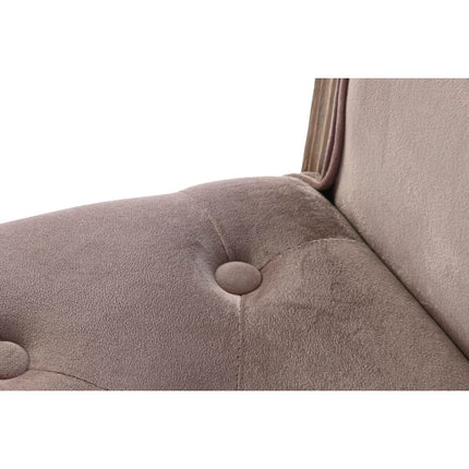 Barhocker DKD Home Decor   natürlich Rosa Leinen Kautschukholz (65 x 46 x 60,5 cm)