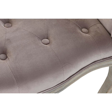 Barhocker DKD Home Decor   natürlich Rosa Leinen Kautschukholz (65 x 46 x 60,5 cm)