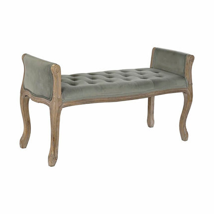 Barhocker DKD Home Decor   Grau Polyester Samt Kautschukholz (109 x 39 x 60 cm)