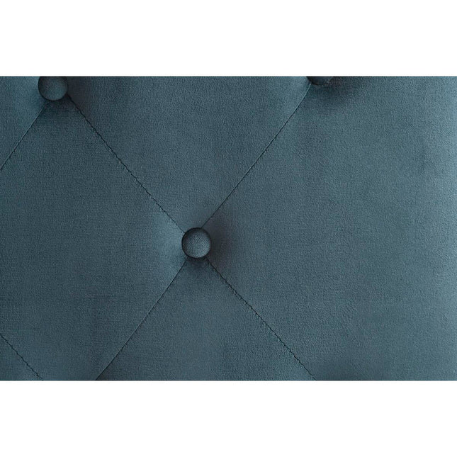 Kopfende des Betts DKD Home Decor natürlich türkis Leinen Kautschukholz (160 x 6 x 120 cm)