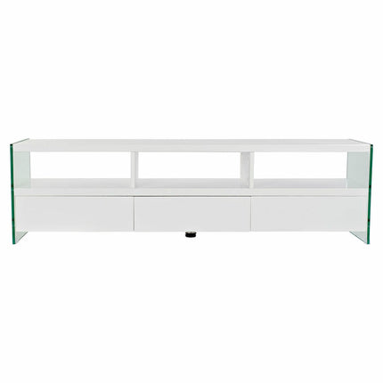 TV-Möbel DKD Home Decor Weiß Kristall MDF (160 x 45 x 40 cm)
