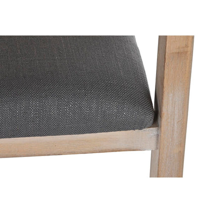 Esszimmerstuhl DKD Home Decor natürlich Dunkelgrau 59 x 55 x 88 cm
