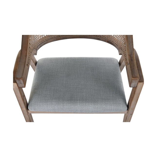 Stuhl DKD Home Decor Tanne Polyester Hellgrau (59 x 55 x 88 cm)