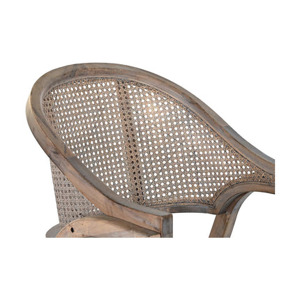 Stuhl DKD Home Decor Tanne Polyester Hellgrau (59 x 55 x 88 cm)