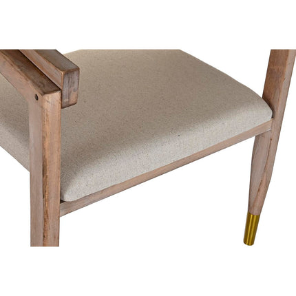 Armlehnstühle DKD Home Decor Beige Tanne Polyester (59 x 55 x 88 cm)
