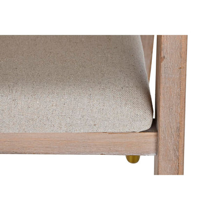 Armlehnstühle DKD Home Decor Beige Tanne Polyester (59 x 55 x 88 cm)