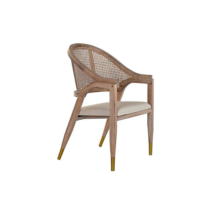 Armlehnstühle DKD Home Decor Beige Tanne Polyester (59 x 55 x 88 cm)