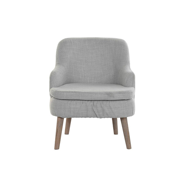 Sitz DKD Home Decor Tanne Polyester Hellgrau (61 x 46 x 75 cm)