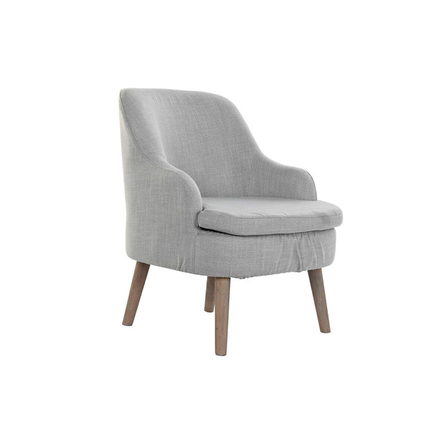 Sitz DKD Home Decor Tanne Polyester Hellgrau (61 x 46 x 75 cm)