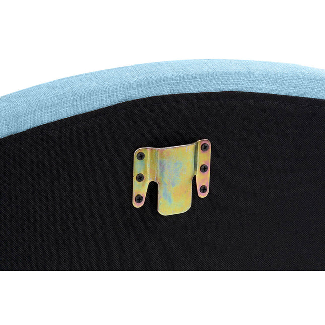 Kopfende des Betts DKD Home Decor Blau Holz Polyester (167 x 8 x 132 cm)
