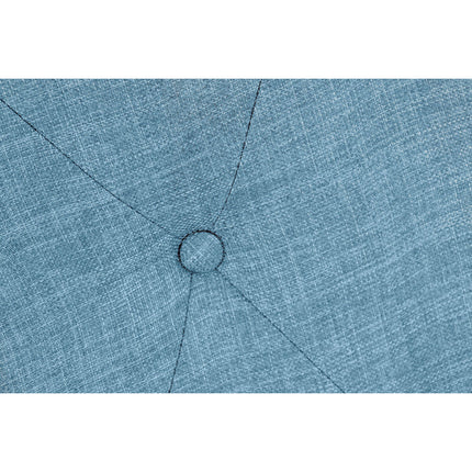 Kopfende des Betts DKD Home Decor Blau Holz Polyester (167 x 8 x 132 cm)