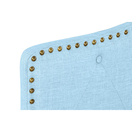 Kopfende des Betts DKD Home Decor Blau Polyester Kautschukholz (146 x 6 x 68 cm)