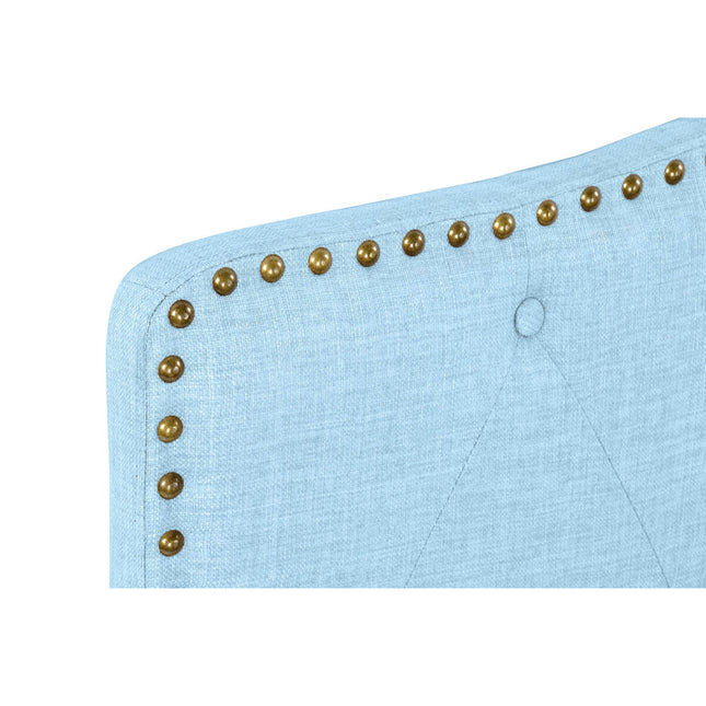 Kopfende des Betts DKD Home Decor Blau Polyester Kautschukholz (146 x 6 x 68 cm)