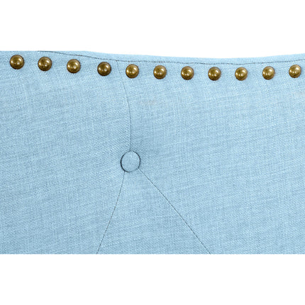 Kopfende des Betts DKD Home Decor Blau Polyester Kautschukholz (146 x 6 x 68 cm)