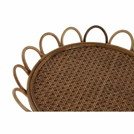 Beistelltisch DKD Home Decor Kristall Braun Rattan Tropical (42 x 42 x 45 cm)