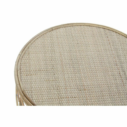Satz mit 2 Tischen DKD Home Decor 51 x 51 x 50 cm Braun Rattan