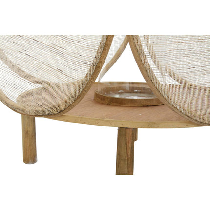 Laterne DKD Home Decor Kristall natürlich Braun Bambus Orientalisch 42 x 42 x 55 cm