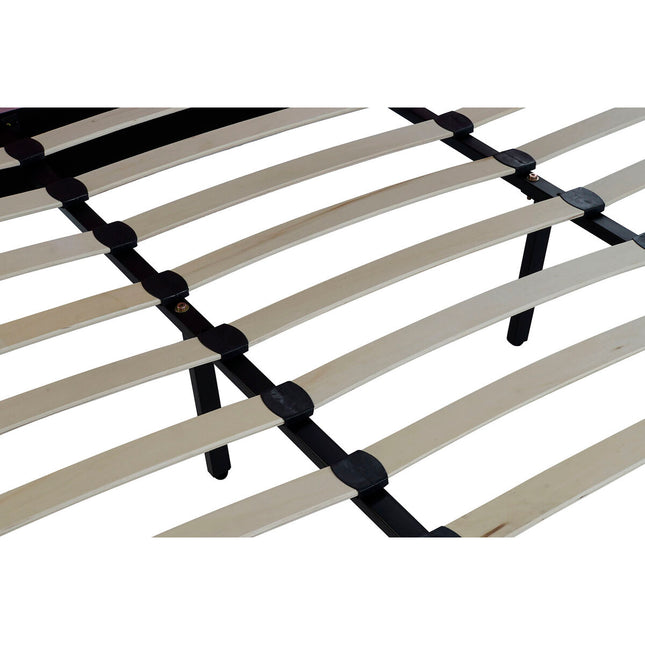 Bett DKD Home Decor Rosa Metall Holz Polyester Aluminium (187 x 210 x 137 cm)