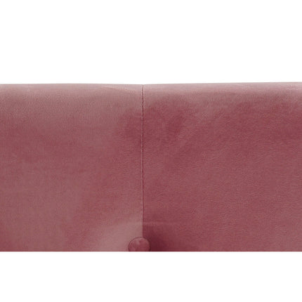 Bett DKD Home Decor Rosa Metall Holz Polyester Aluminium (187 x 210 x 137 cm)