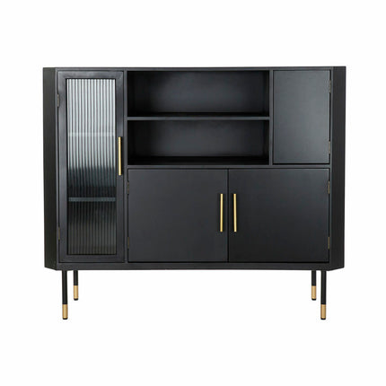 Anrichte DKD Home Decor   Schwarz Kristall Gold Holz MDF (120 x 38 x 100 cm)