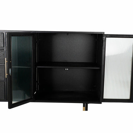 Anrichte DKD Home Decor Schwarz Kristall MDF