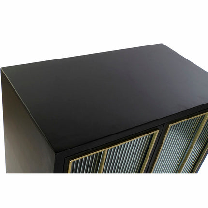 Anrichte DKD Home Decor   Schwarz 70 x 40 x 117 cm Kristall natürlich Holz MDF